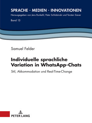 cover image of Individuelle sprachliche Variation in WhatsApp-Chats